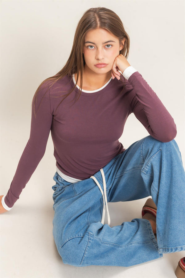 Effortless Layer Long Sleeve - Cocoa