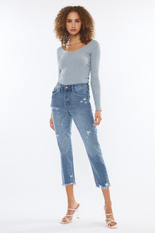 CLAIRE HIGH RISE CLASSIC SLIM STRAIGHT