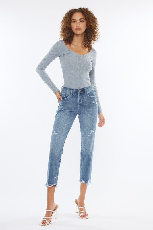 CLAIRE HIGH RISE CLASSIC SLIM STRAIGHT