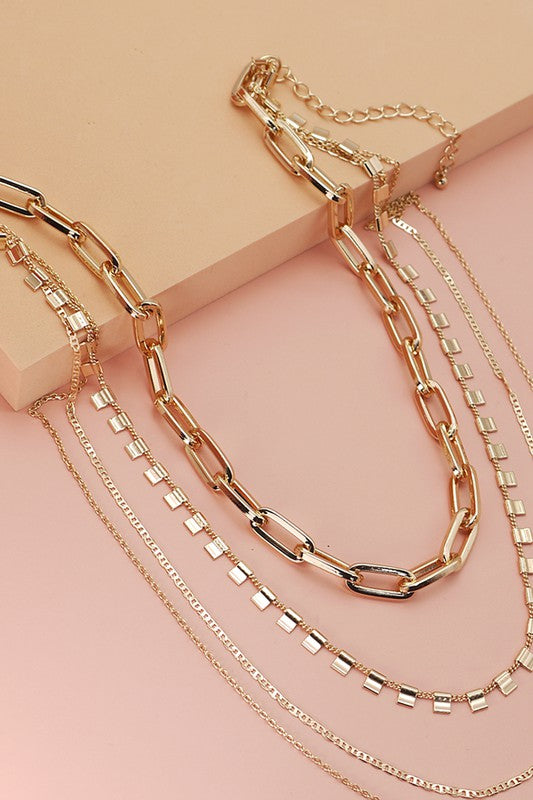 4 CHUNKY CHAIN LINK NECKLACE