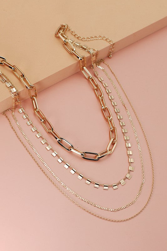 4 CHUNKY CHAIN LINK NECKLACE