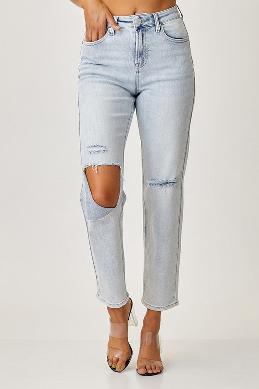 WHAT A RUSH HIGH RISE RELAXED JEANS