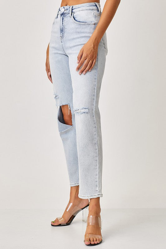 WHAT A RUSH HIGH RISE RELAXED JEANS