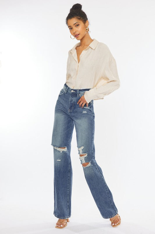 ULTRA HIGH RISE 90s WIDE LEG FLARE JEANS
