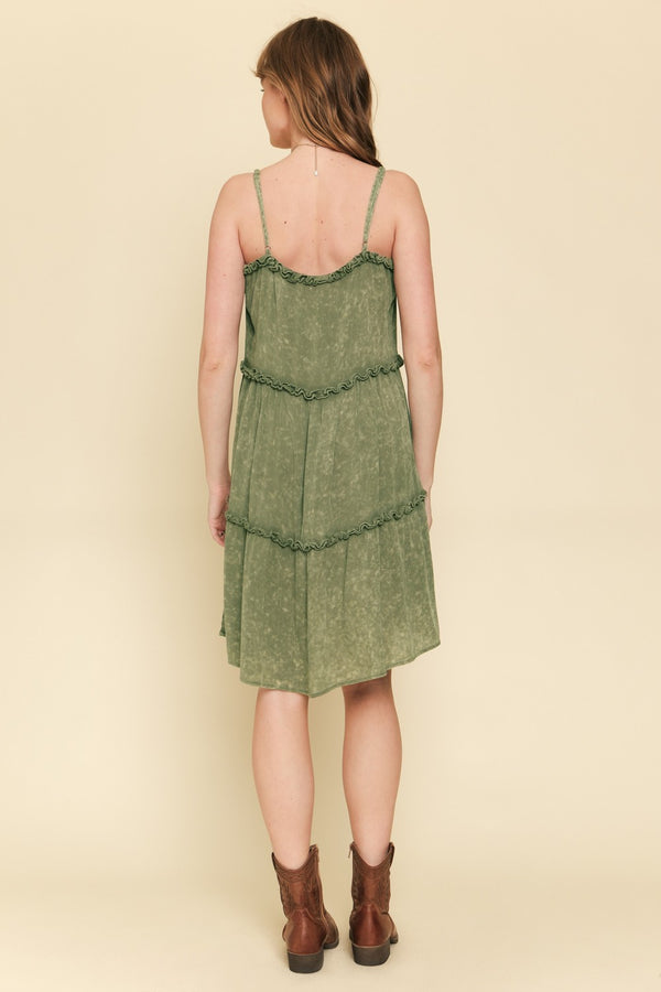 Sage & Sweet Ruffle Cami Dress