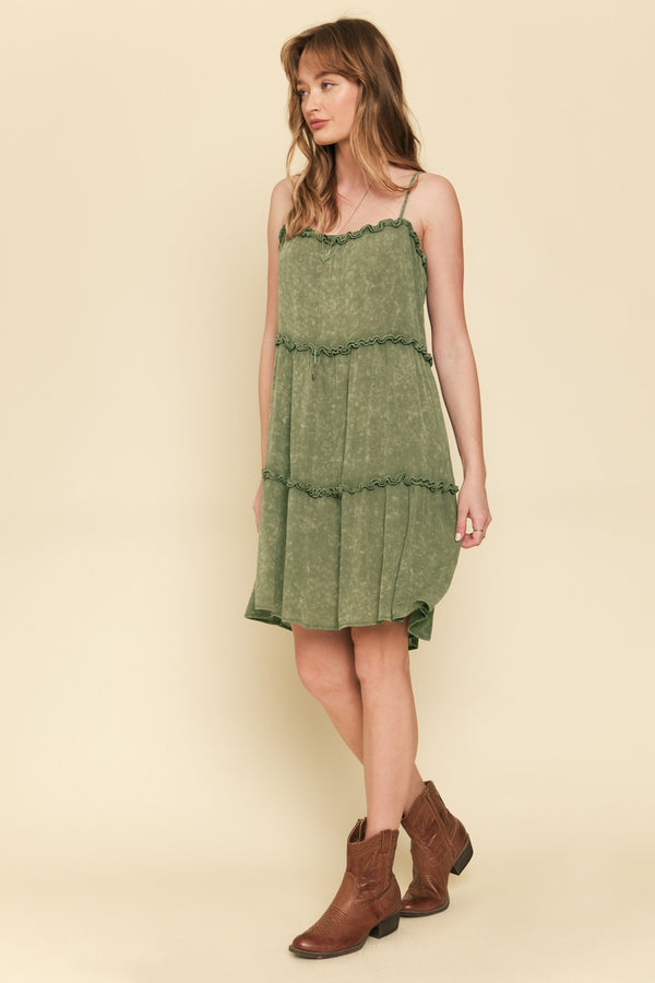 Sage & Sweet Ruffle Cami Dress
