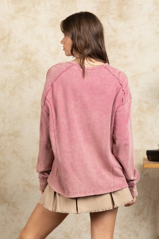 VINTAGE MINERAL WASHED SWEATSHIRT