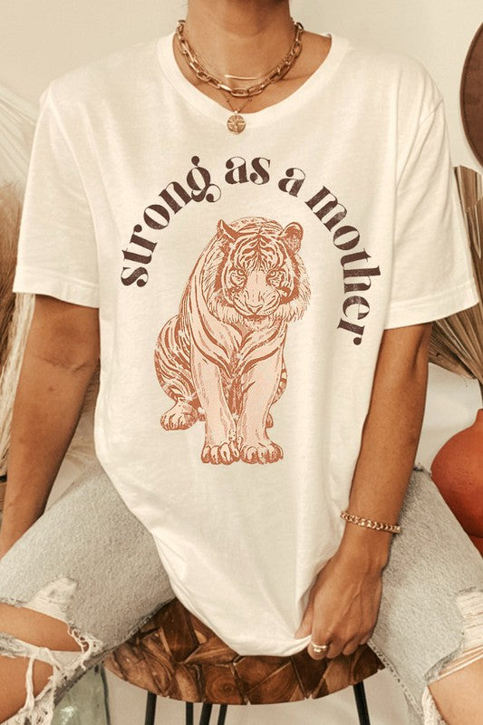 STRONG AS A MOTHER GRAPHIC TEE