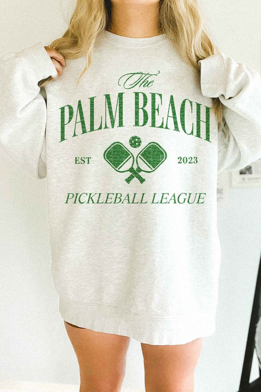 PALM BEACH PICKLEBALL LEAGUE OVERSIZED SWEATSHIRT