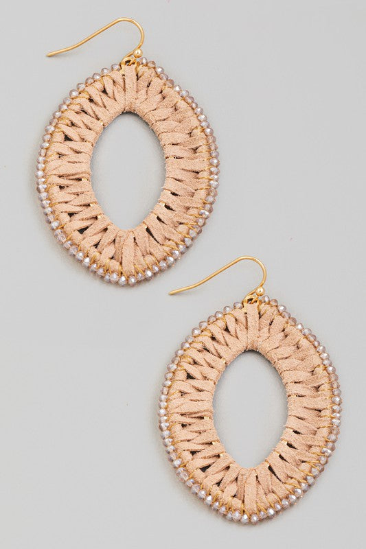 BRAIDED OVAL HOOK EARRINGS