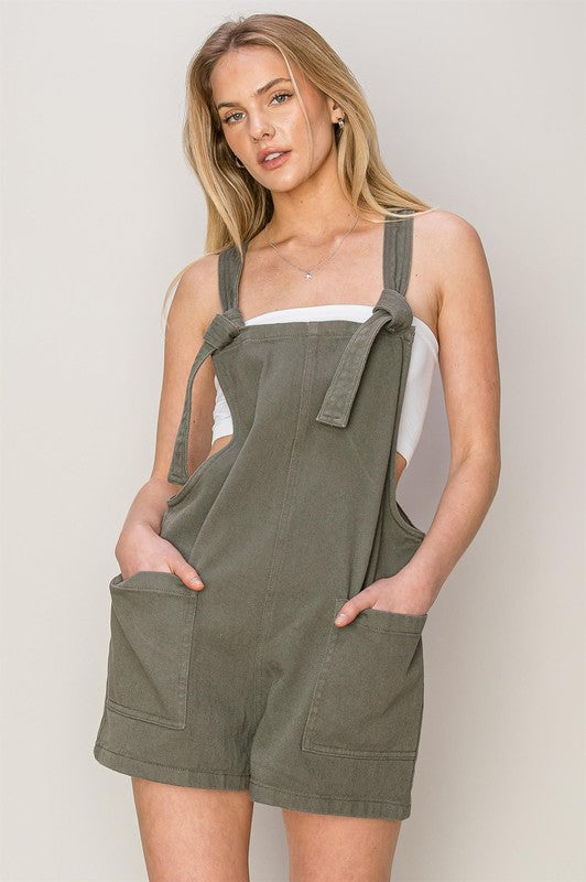 It'S YOUR MOVE COTTON TWILL OVERALL SHORTS