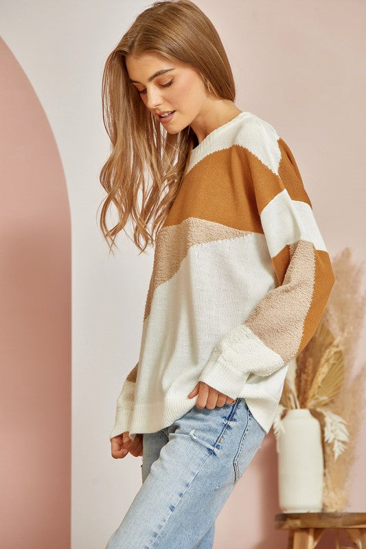 ROCK SOLID COLORBLOCK SWEATER