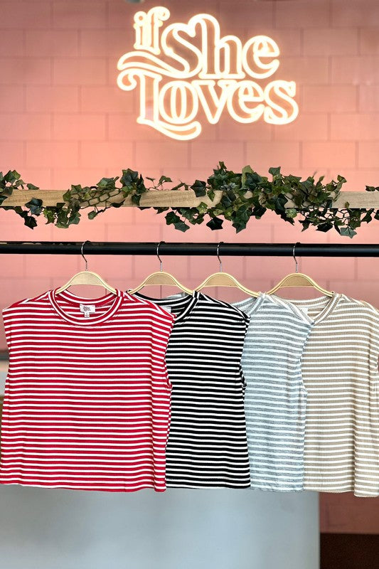 BLOSSOM BASIC STRIPE TEE