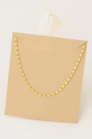 DAINTY LOCK CHAIN LINK NECKLACE