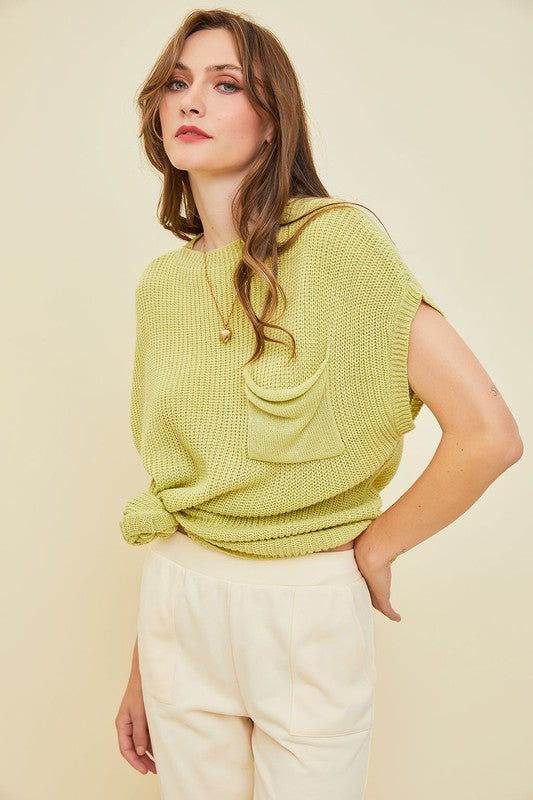 PERFECTLY EFFORTLESS SHORT-SLEEVED SWEATER