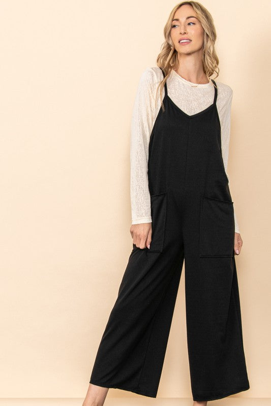 FREE PEOPLE DUPE WIDE LEG OVERALL ROMPER