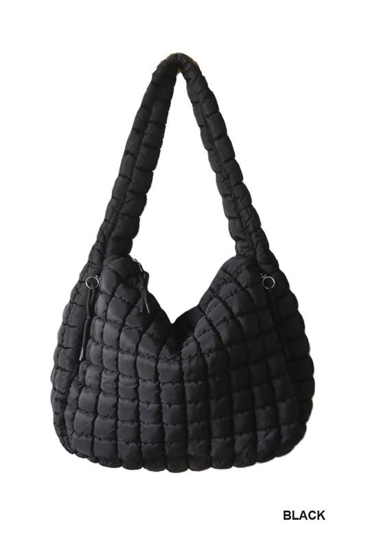 PREMIUM OVERSIZED QUILTED CARRYALL CROSSBODY BAG