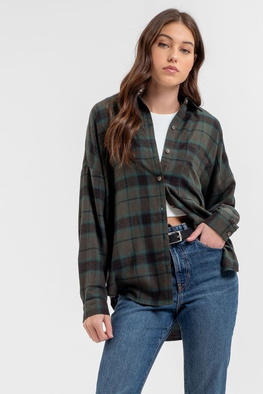 CUDDLY COMPANY BUTTON DOWN PLAID SHIRT