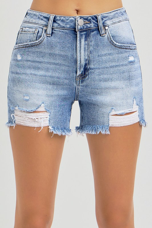 Weekend Vibes Distressed Shorts
