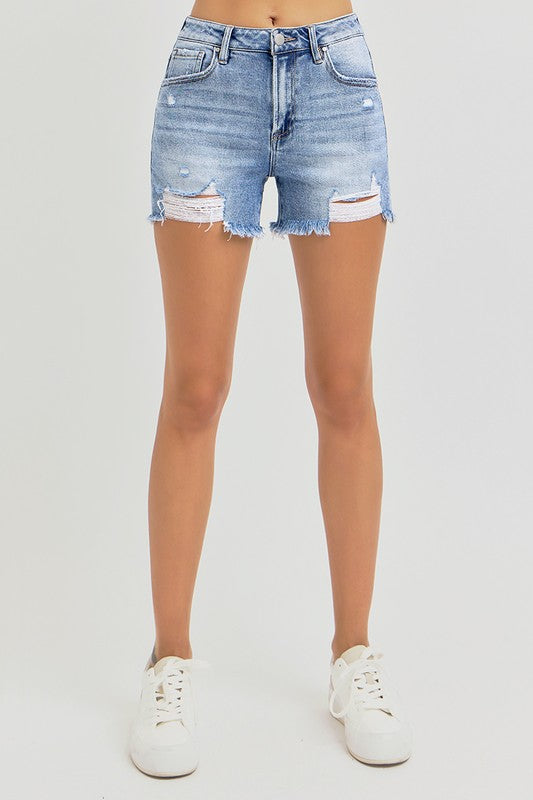 Weekend Vibes Distressed Shorts