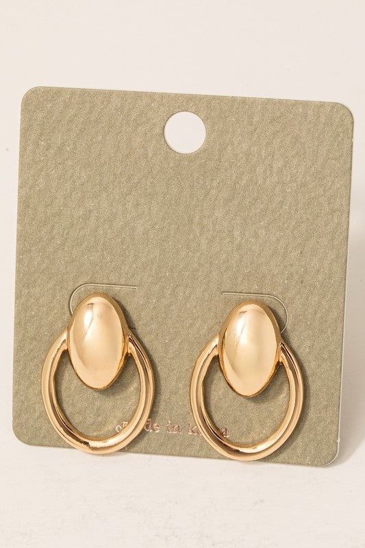 Dainty Metallic Door Knocker Earrings