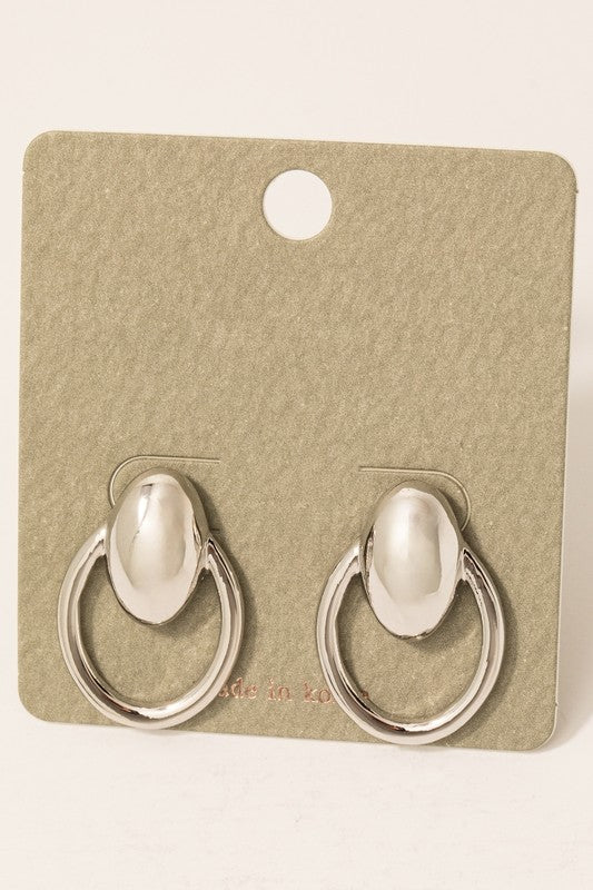 Dainty Metallic Door Knocker Earrings