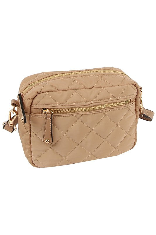 QUILTED NYLON CROSSBODY BAG