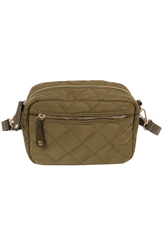 QUILTED NYLON CROSSBODY BAG