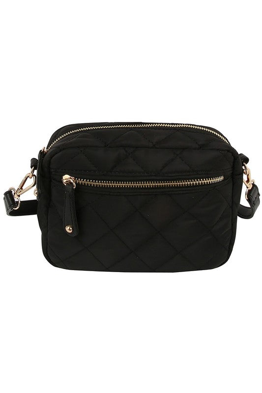 QUILTED NYLON CROSSBODY BAG