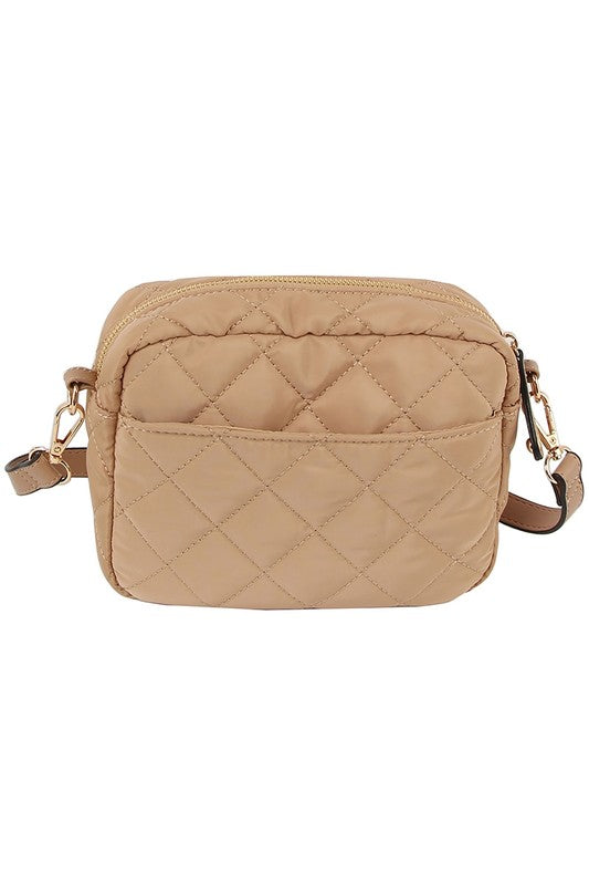 QUILTED NYLON CROSSBODY BAG