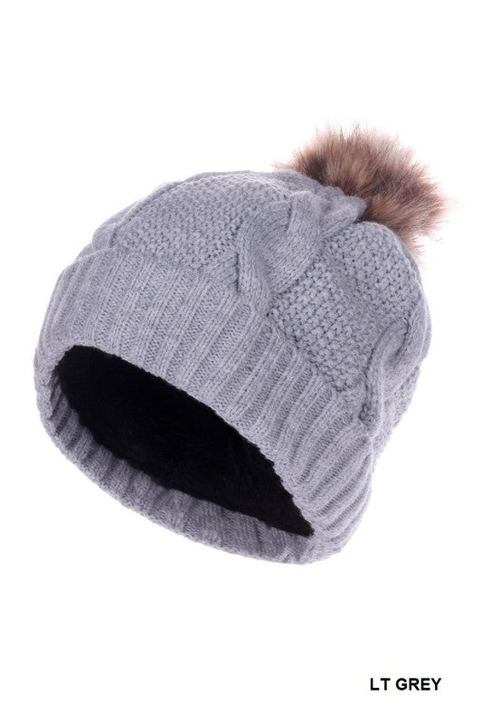 Frosted Pom Beanie