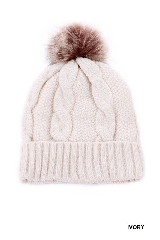 Frosted Pom Beanie