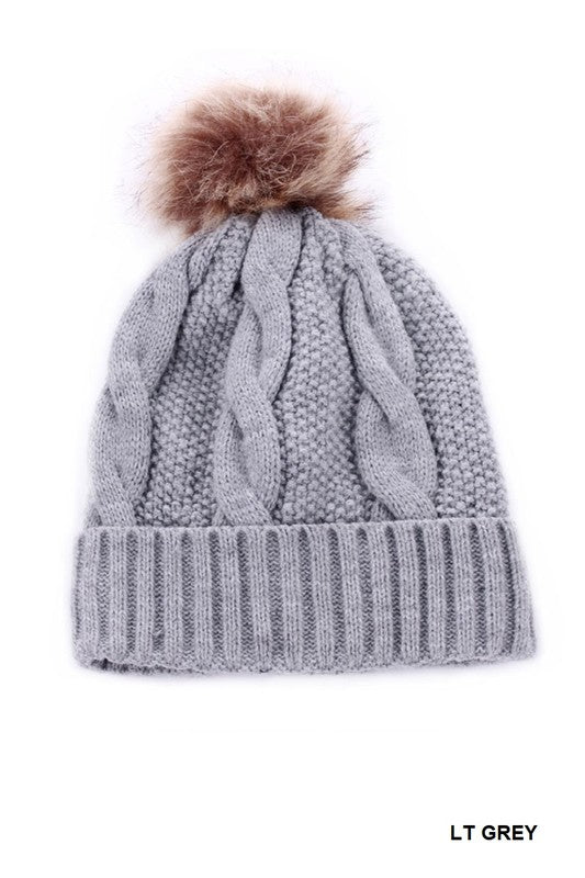 Frosted Pom Beanie