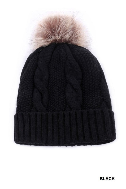 Frosted Pom Beanie