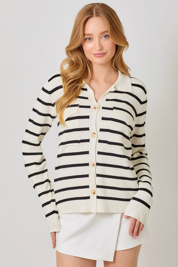 The Harbor Stripe Cardigan