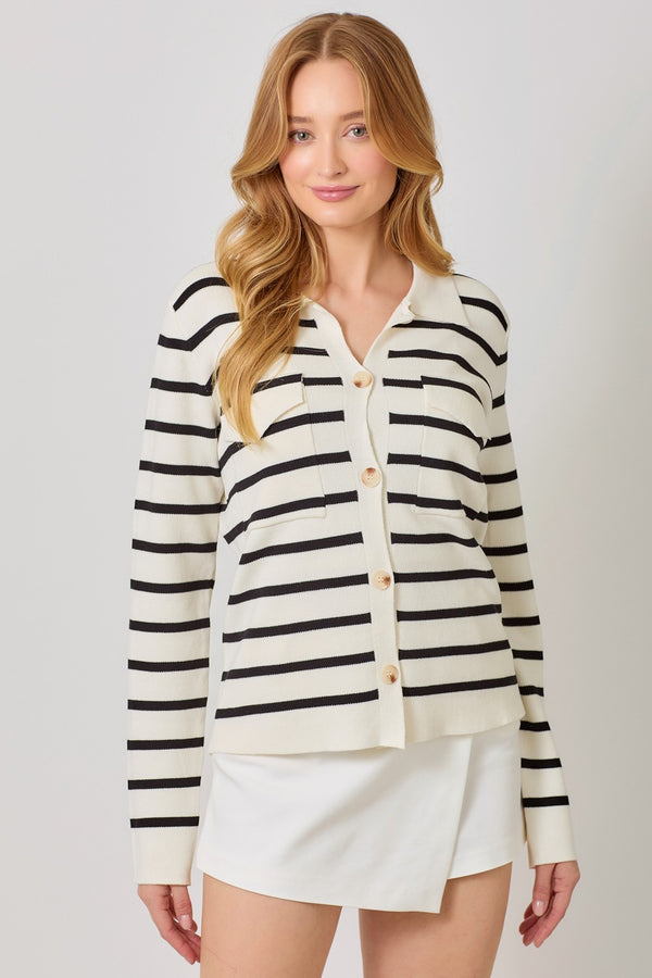 The Harbor Stripe Cardigan