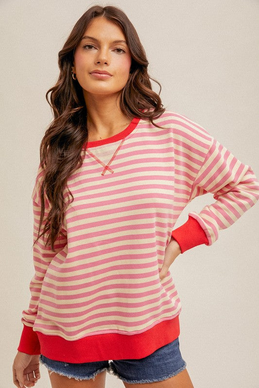 Casual Vibe Stripe Sweatshirt