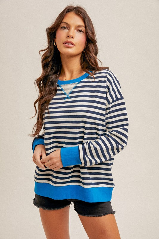 Casual Vibe Stripe Sweatshirt