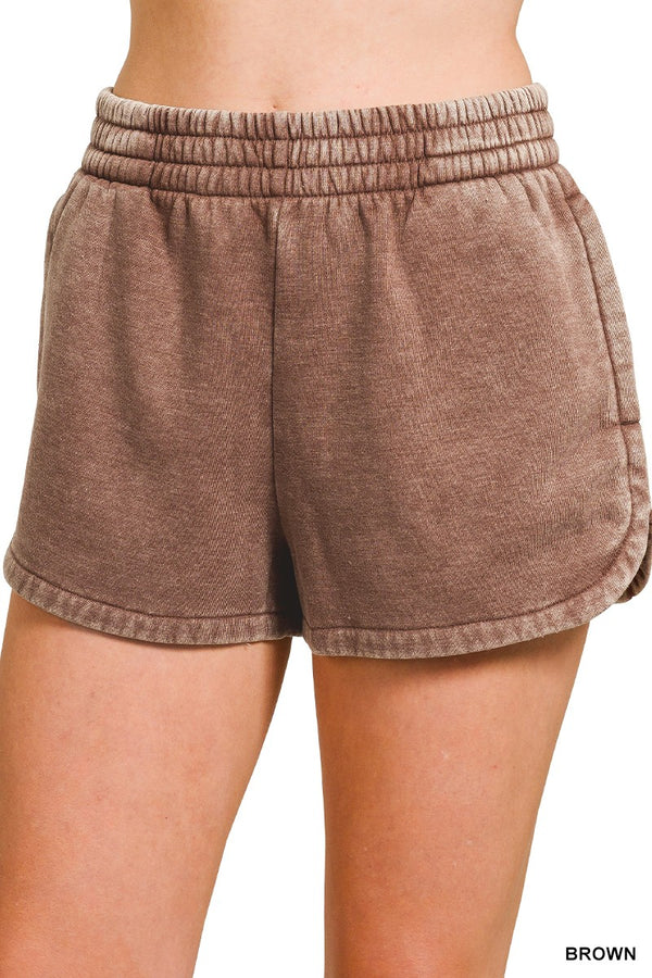 Free Spirit Acid Wash Dolphin Shorts