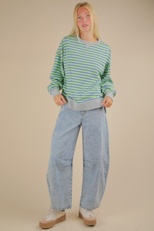 Stripe & Stitch Relaxed Top