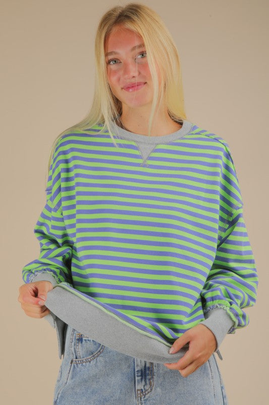 Stripe & Stitch Relaxed Top