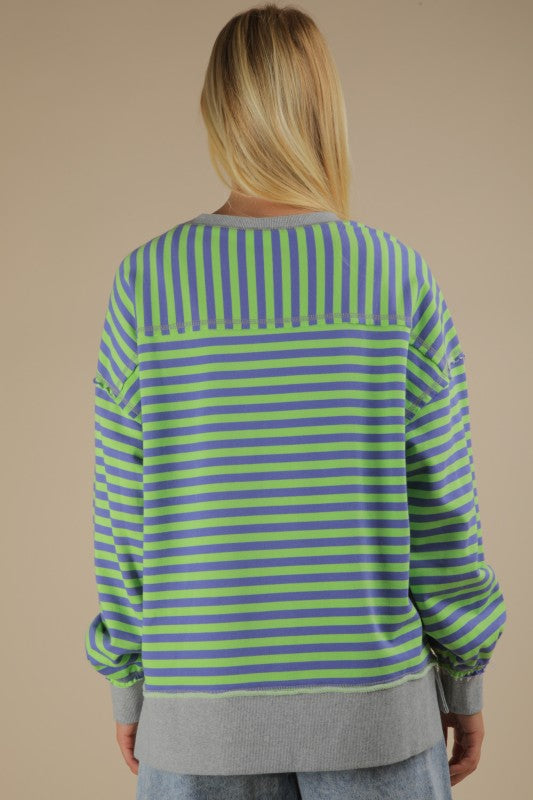 Stripe & Stitch Relaxed Top