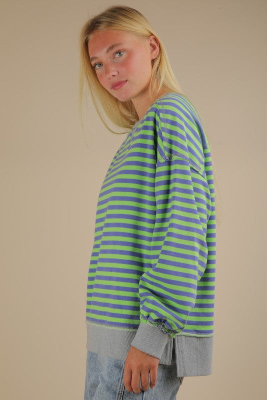 Stripe & Stitch Relaxed Top