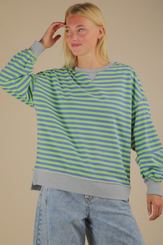 Stripe & Stitch Relaxed Top