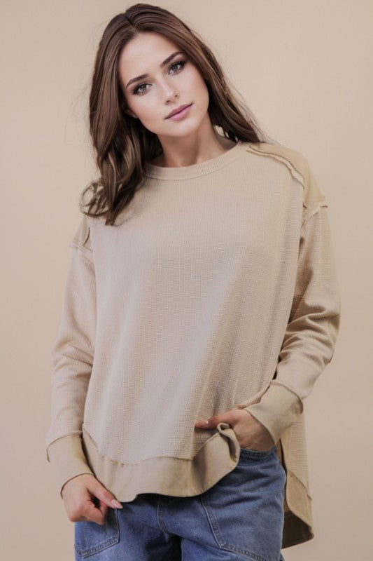 Stonewash Contrast Knit