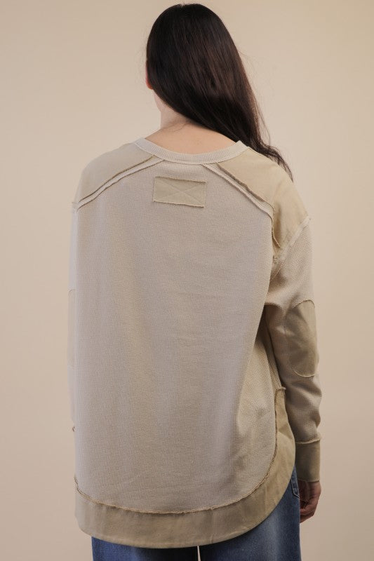 Stonewash Contrast Knit