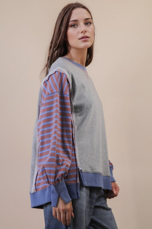 The Mixed Signals Pullover - H Grey