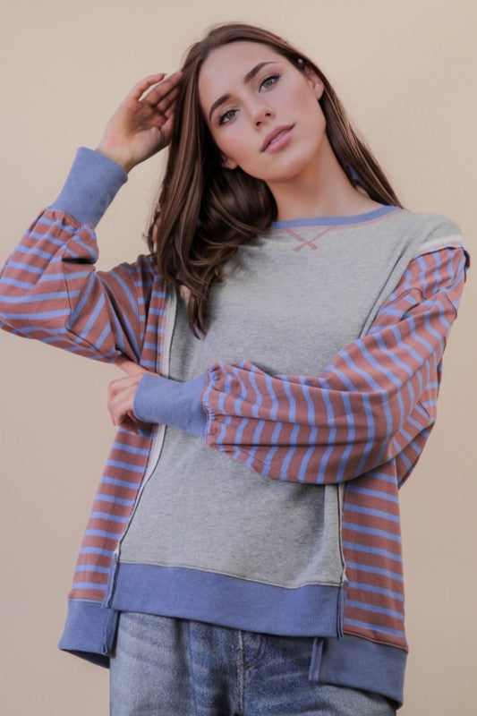 The Mixed Signals Pullover - H Grey