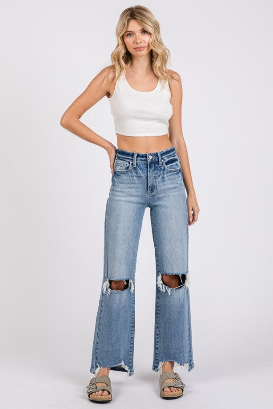 Edge Break Wide Leg Jean