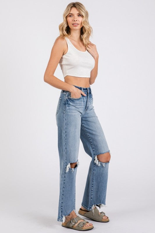 Edge Break Wide Leg Jean